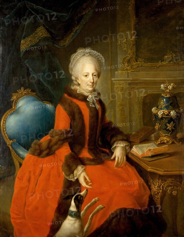 Princess Philippine Charlotte of Prussia (1716-1801), Duchess of Brunswick-Wolfenbüttel, 1770. Creator: Lisiewska; Anna Rosina (1713-1783).
