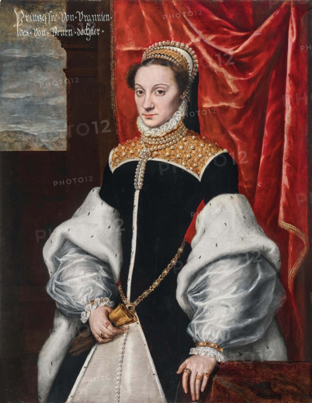 Portrait of Anna von Egmond (1533-1558), Countess of Buren, 1550s. Creator: Mor; Antonis (Anthonis); van Dashorst (c. 1517-1577).