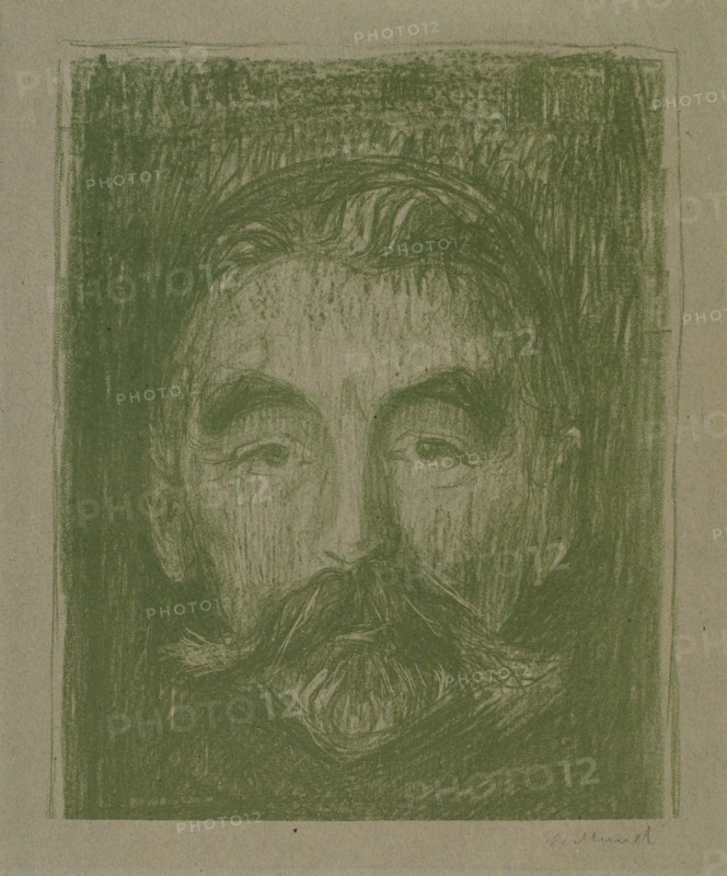 Portrait of Stéphane Mallarmé (1842-1898), 1897. Creator: Munch; Edvard (1863-1944).