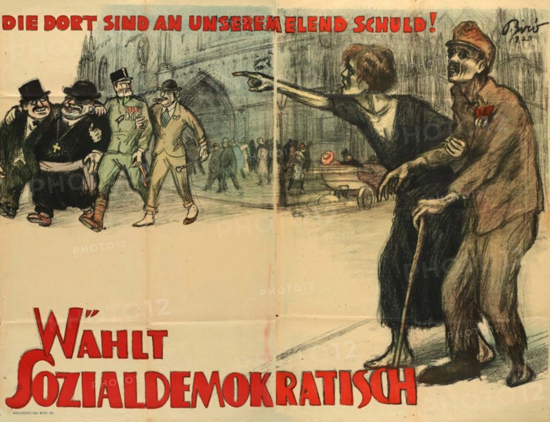 They are to blame for our misery! Vote social democratic, 1920. Creator: Bíró; Mihály (1886-1948).