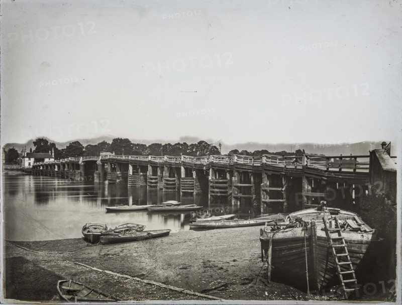 Old Putney Bridge, Putney, Wandsworth, Greater London Authority, 1878. Creator: William O Field.