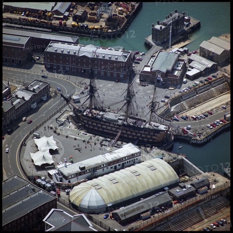 HMS Victory, Portsmouth  Historic Dockyard, Portsmouth,  1995. Creator: Aerofilms.