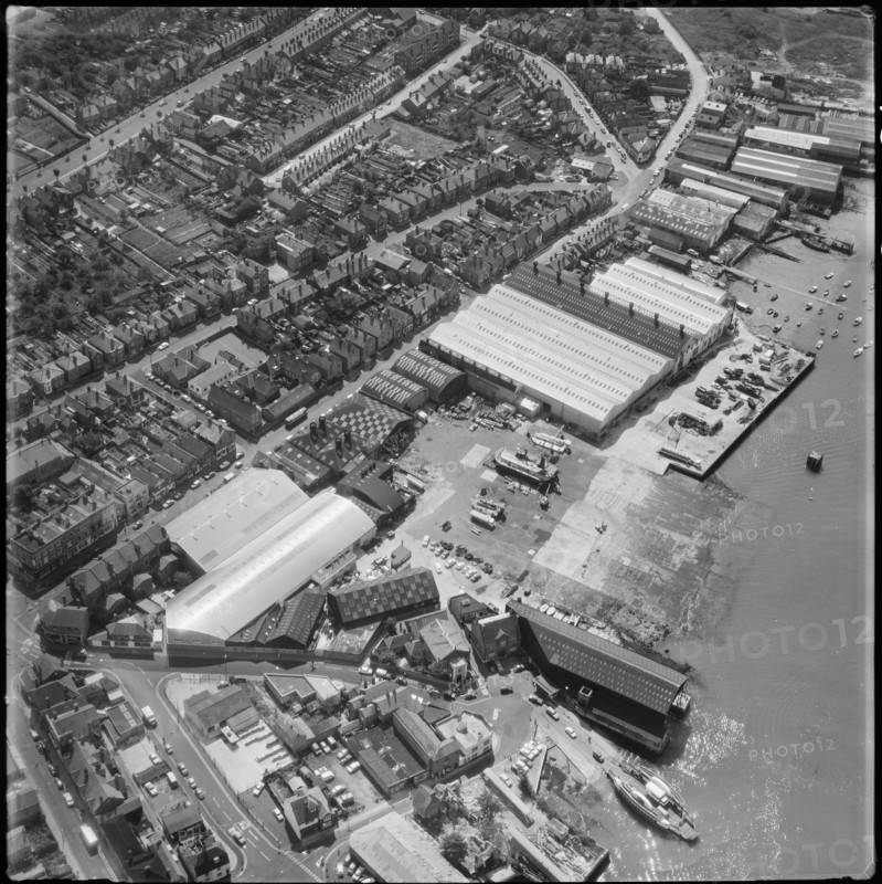 British Hovercraft Corporation  Ltd Works, East Cowes, 1970. Creator: Aerofilms.