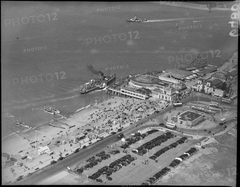 The 'Solent Queen' and 'Gracie Fields', Southsea, 1939.  Creator: Cyril Murrell.