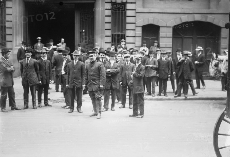 Strikers leave Sherry's, 1912. Creator: Bain News Service.