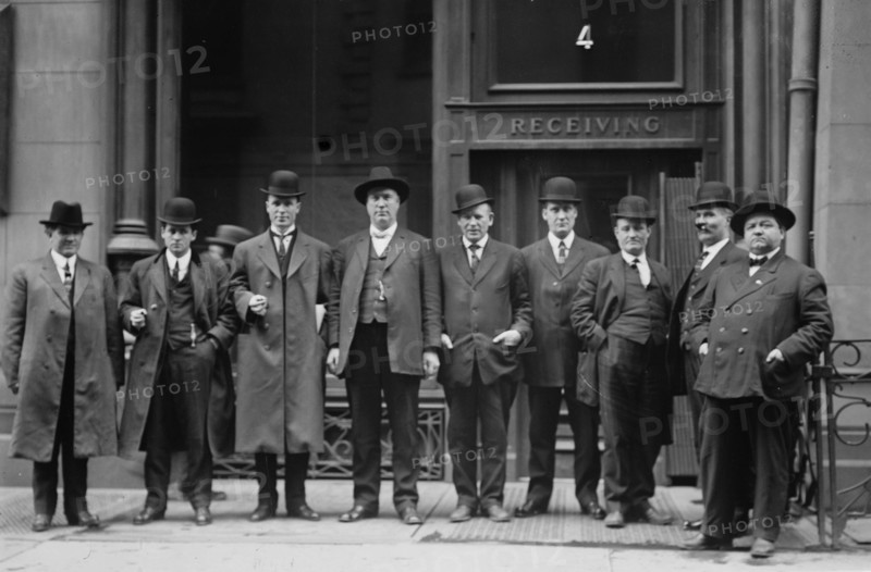 K.J. Ferry, T. Kennedy, Frank Hayes, T. Haggerty, M. Dougherty, F. Farrington, John Mack..., 1912. Creator: Bain News Service.