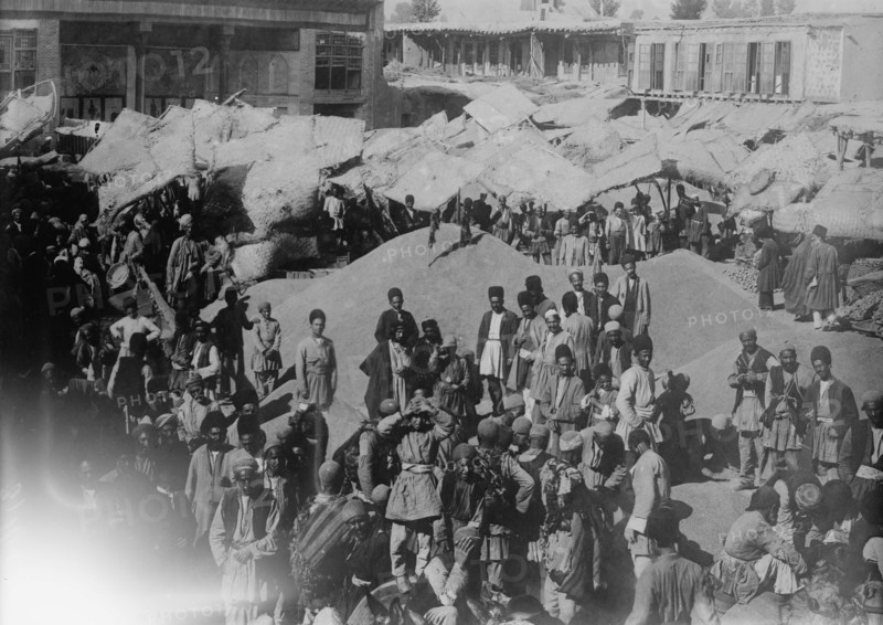 Grain Market, Ourmiah, Persia, 1911. Creator: Bain News Service.