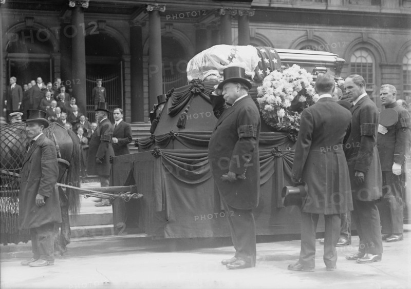 Taft at Gaynor funeral, 1913. Creator: Bain News Service.