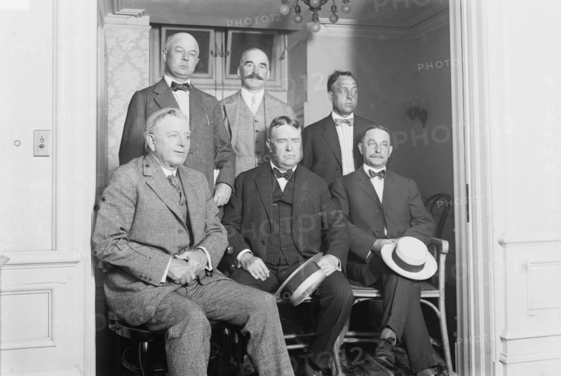 AL club presidents: Frank Navin, Detroit; Benjamin S. Minor, Washington; Frank Farrell..., 1914. Creator: Bain News Service.