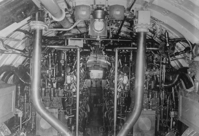 U.S. Submarine, Amidships, looking aft, between c1910 and c1915. Creator: Bain News Service.