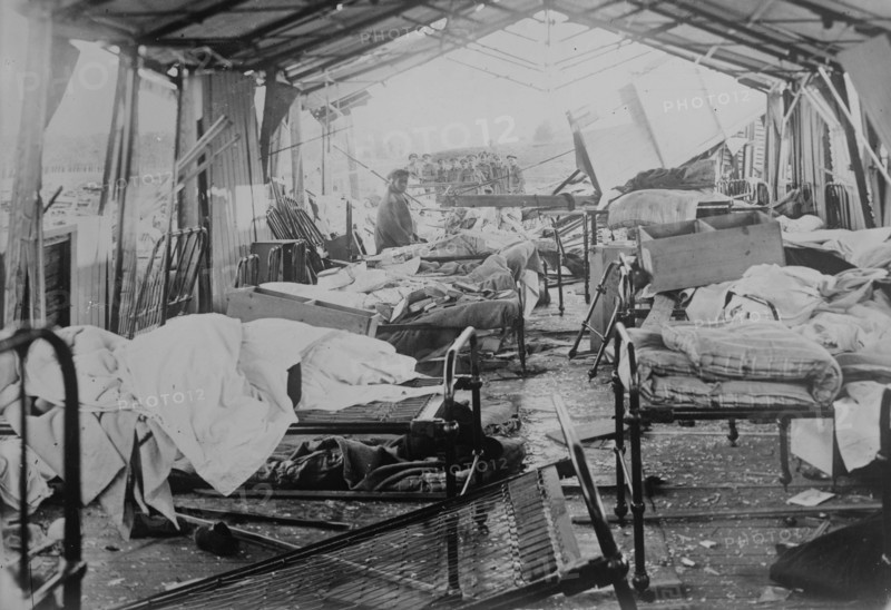 Bombed hospital, between c1915 and c1920. Creator: Bain News Service.