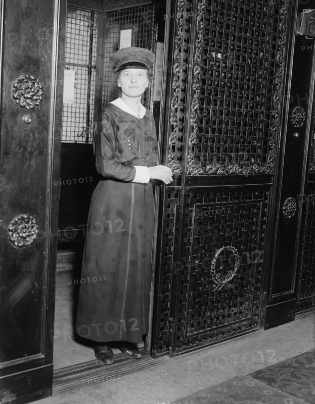 Elevator girl, Martha Washington Hotel, between c1915 and c1920. Creator: Bain News Service.