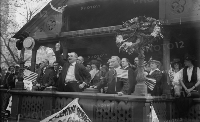 J.P. Holland at car strike, 1916. Creator: Bain News Service.