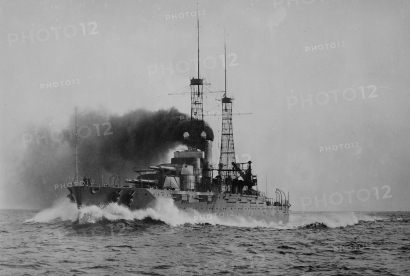 NEVADA on trial run (22 1/2 knots), between c1915 and 1916. Creator: Bain News Service.