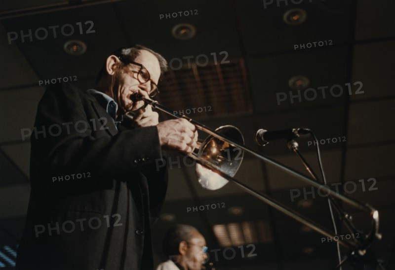 Jimmy Knepper, Jazz Inn Party, Nordwijk, Netherlands, 1989. Creator: Brian Foskett.
