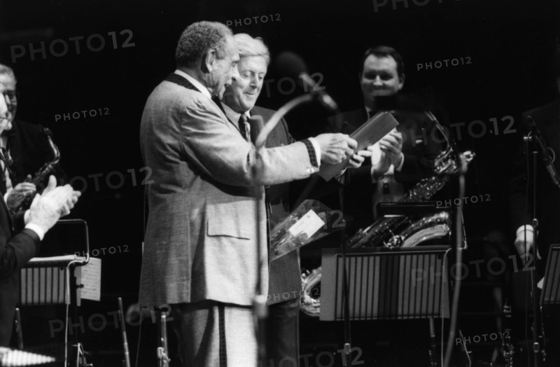 Edmundo Ross and Orchestra, Michael Aspel, 1994. Creator: Brian Foskett.