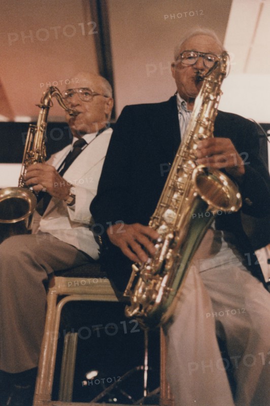 Flip Phillips and Jerry Jerome, The March of Jazz, Clearwater Beach, Florida, 1997. Creator: Brian Foskett.