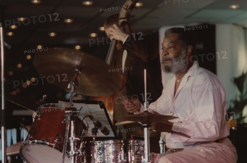 Ben Riley, Jazz Inn Party, Nordwijk, Netherlands, 1989. Creator: Brian Foskett.