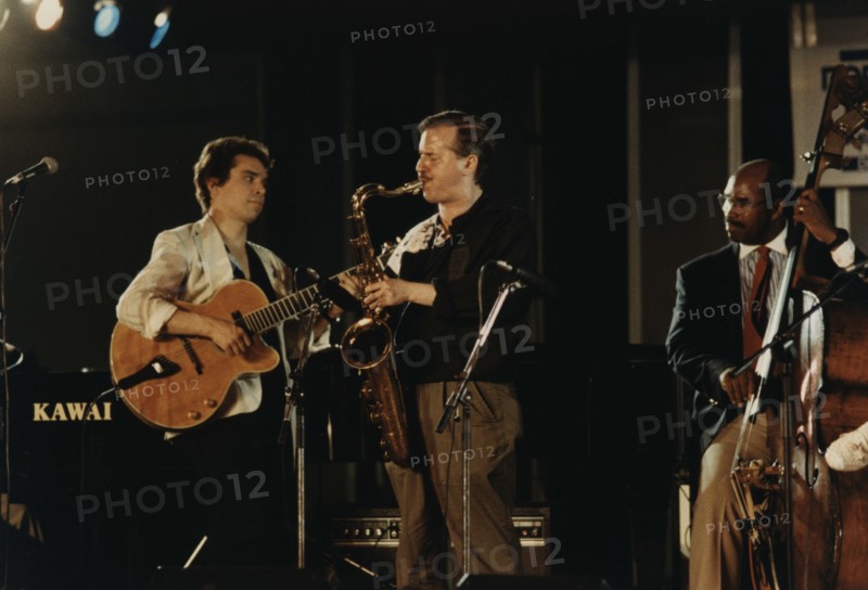 Eddie Jones, Howard Alden, Scott Hamilton, Newport Festival Allstars, North Sea Jazz Festival, 1992 Creator: Brian Foskett.