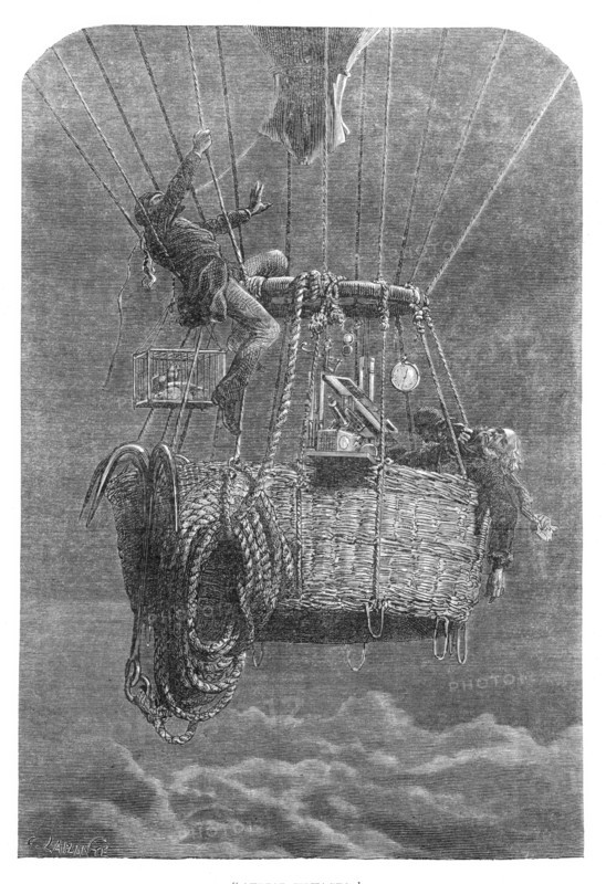 Aerial Voyages, 1870. Creator: C Laplante.