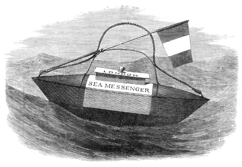 The Sea-Messenger, to convey letters from ships in peril, 1870. Creator: Unknown.