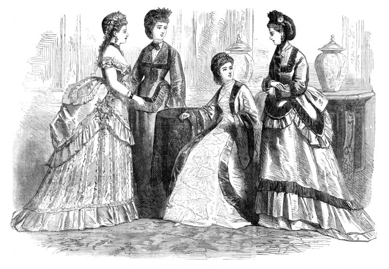 Paris fashions for March, 1870. Creator: Unknown.