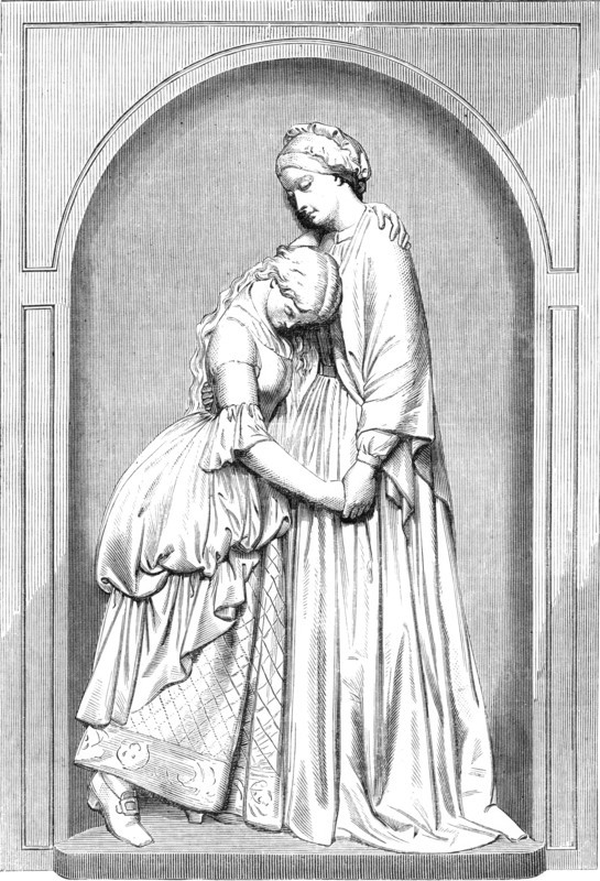 Dinah Consoling Hetty in Prison, by F. J. Williamson, 1870. Creator: Unknown.
