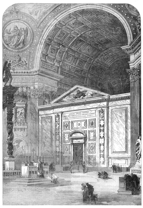 Ecclesiastical Council at Rome: South Transept of St. Peter's...For The Opening Ceremonies, 1870. Creator: Unknown.