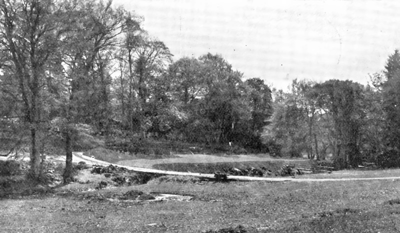 Golf near the scene of Gray's "Elegy": the seventh green of the new Stoke Poges golf course, 1909. Creator: Unknown.