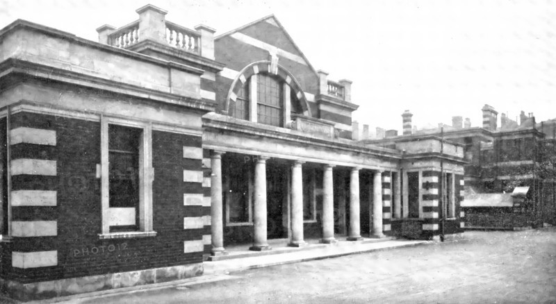 Begin To Hope, All Ye Who Enter Here: Out-Patients' Department, Royal Infirmary, Manchester, 1909. Creator: Unknown.