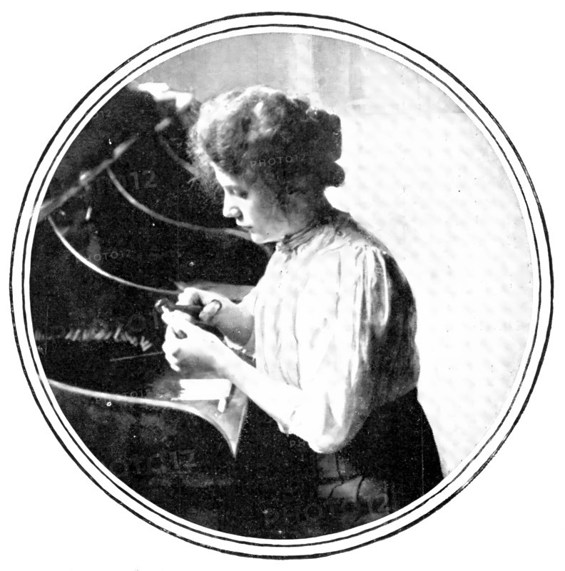 The cigarette-maker: cutting, 1909. Creator: Unknown.