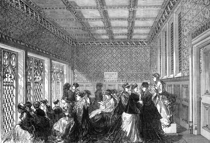 The Ladies' Gallery, House of Commons, 1870. Creator: Unknown.