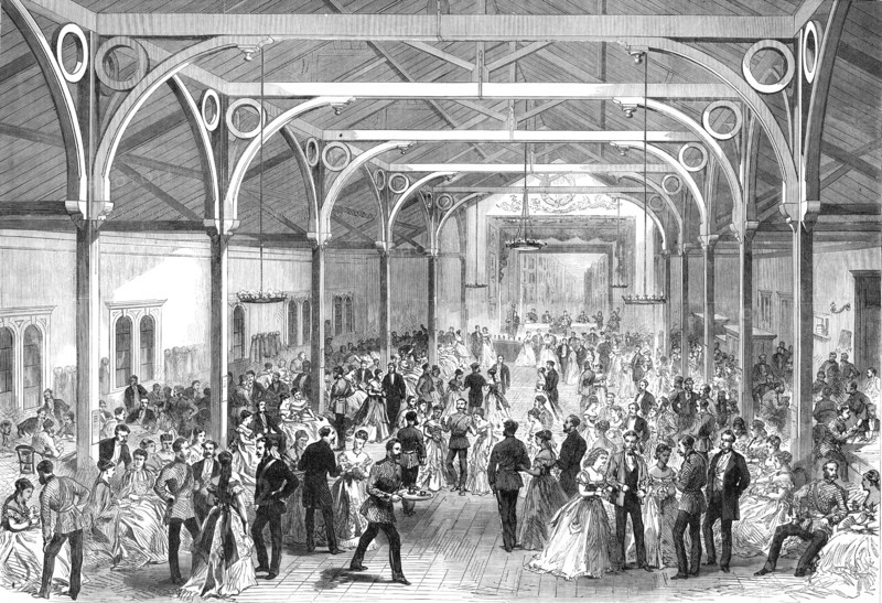 The Guards' Institute, Vauxhall-Bridge-Road: the Ball-Room, 1869. Creator: Unknown.