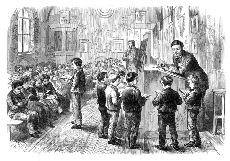 New school-room, Boys' Home, Regent's Park-Road, 1870. Creator: Unknown.