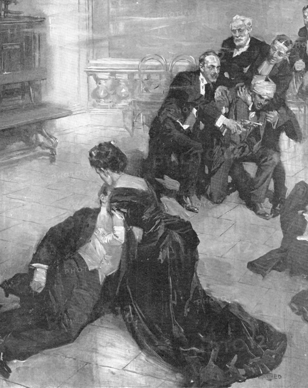 Political Assassination in England!: the Murder of Sir Curzon Wyllie..., 1909. Creators: Unknown, Cyrus Cuneo.