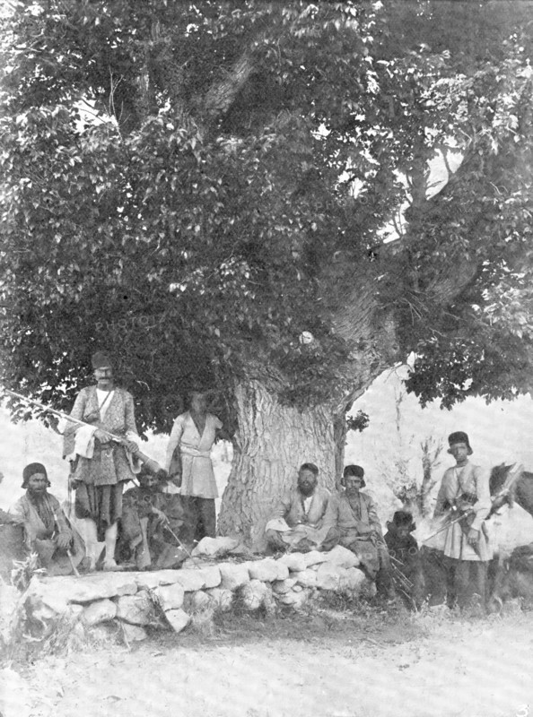 Threateners of Teheran: men who may capture the Shah - a Bakhtiari village, 1909. Creator: Unknown.