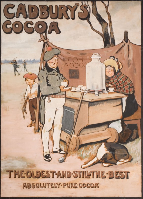 Golfing - Cadbury's Cocoa, 1895-1905. Creator: Cecil Aldin.