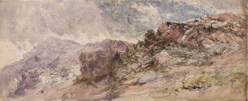 Welsh Crags, 1845-55. Creator: David Cox the Elder.