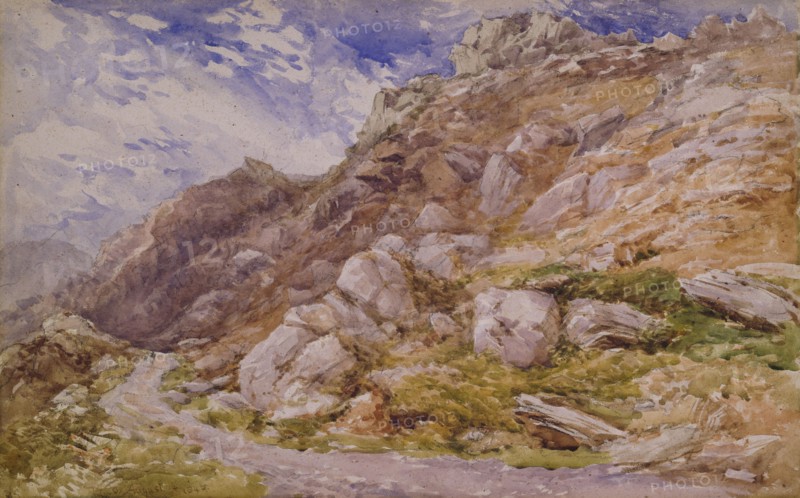 View near Bettws-y-Coed, 1846. Creator: David Cox the Elder.