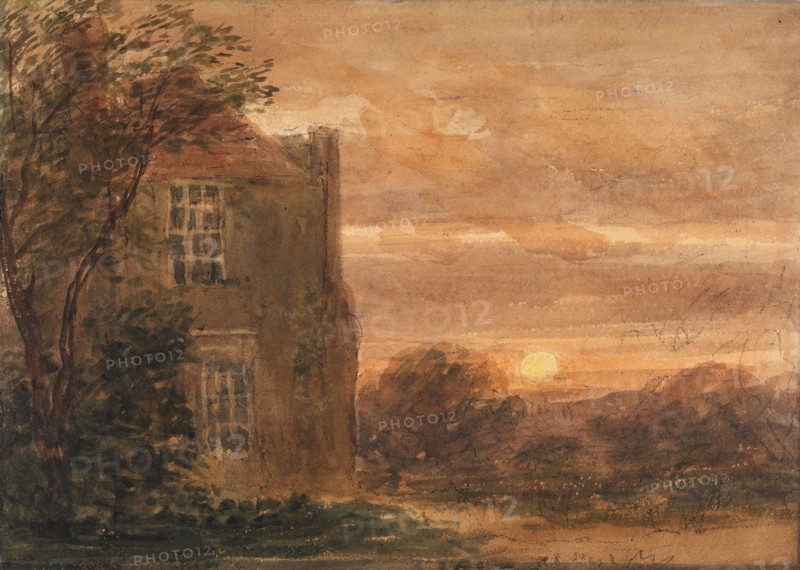 Greenfield House, Harborne, at Dawn, 1841-59. Creator: David Cox the Elder.