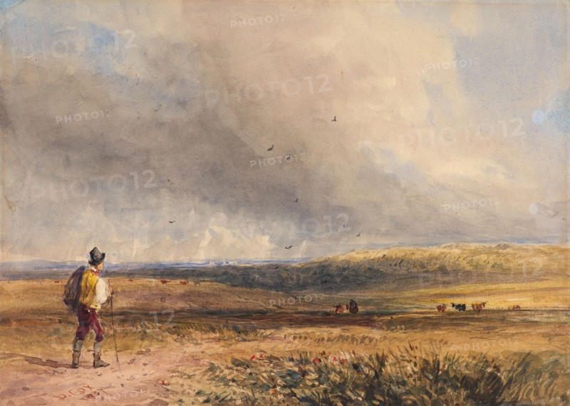 Crossing the Common, 1837. Creator: David Cox the Elder.