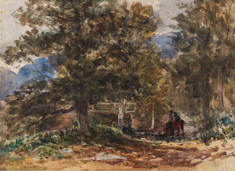 Crossing the Brook, 1846. Creator: David Cox the Elder.