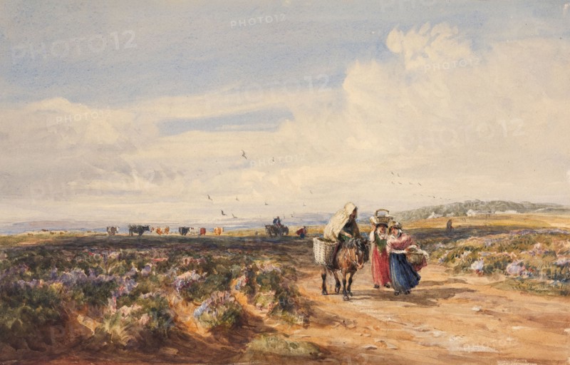 The Road Across the Heath, 1834-37. Creator: David Cox the Elder.