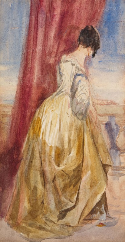 Young Woman in a Yellow Skirt, c1830s. Creator: David Cox the Elder.