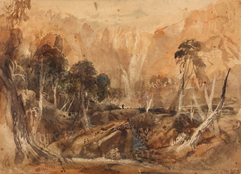 Landscape Fantasy, 1845-55. Creator: David Cox the Elder.