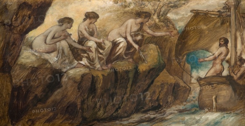 Ulysses And The Sirens, 1880. Creator: Edward Calvert.