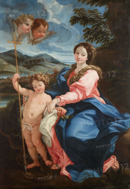 Madonna with Child piercing the Head of the Serpent ('Madonna della Serpe'), 1697-98. Creator: Giovanni Battista Gaulli Baciccio.