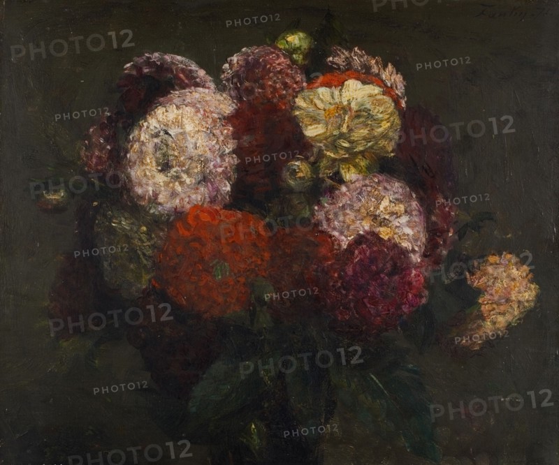 Bouquet de Dahlias, 1871. Creator: Henri Fantin-Latour.