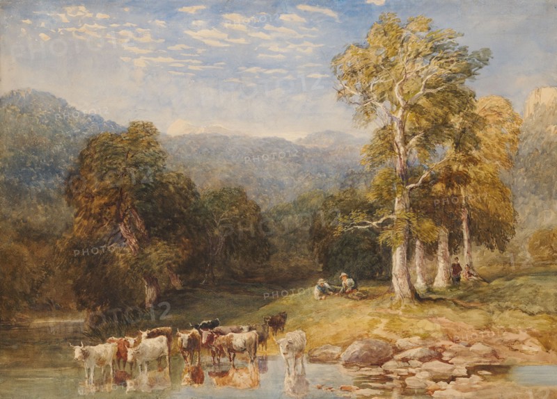 Junction of the Llugwy and Conwy, c1840-1885. Creator: David Cox the Younger.