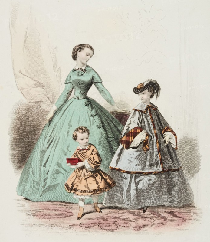 Fashion plate - Journal des Demoiselles XI, 1859. Creator: Gilquin & Dupain.